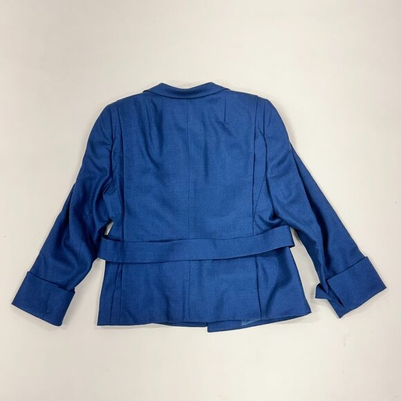 Akris Structured Blue Wool Blazer - Picture 7 of 8